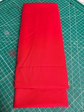 Bright Red Cotton Fabric Solid Red Textile